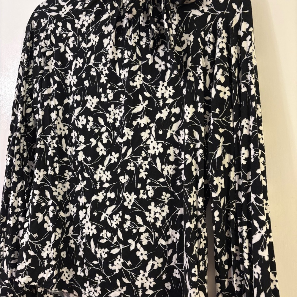 Ralph Lauren Black and White Floral Top